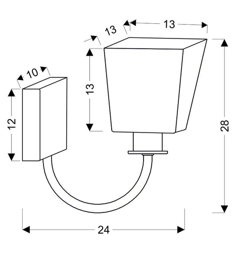 Kinkiet Schubert 1x40W E27 czarny/biały