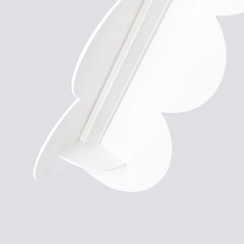 Lampa sufitowa LED BISCUIT biała nowoczesna z regulacją wysokości do salonu i jadalni