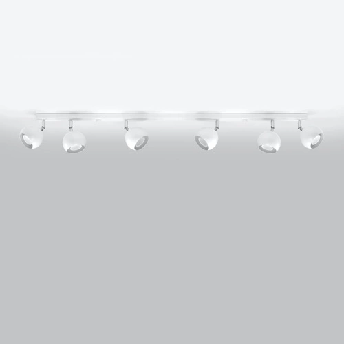 Plafon sufitowy nowoczesny OCULARE 6L biały metalowy do salonu, kuchni lub sypialni SOLLUX