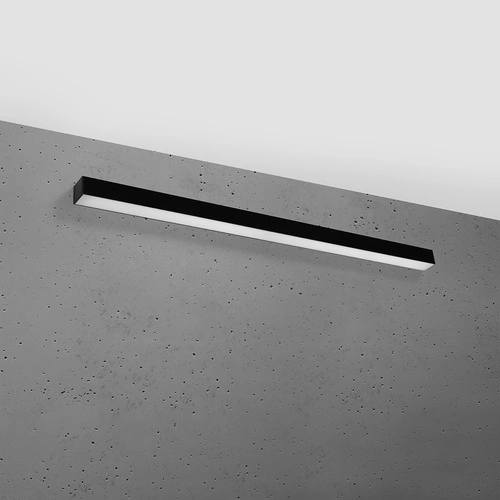 Kinkiet ścienny LED Pinne 117 cm czarny nowoczesny do salonu i sypialni Thoro