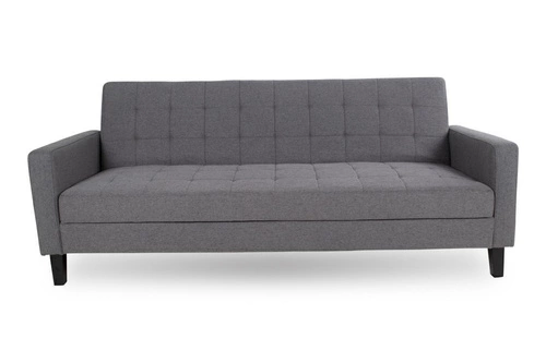 Sofa rozkładana Milton szara ciemna/  czarne nogi