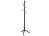 Wieszak stojący do przedpokoju Bremen czarny drewniany nowoczesny Actona 176 cm