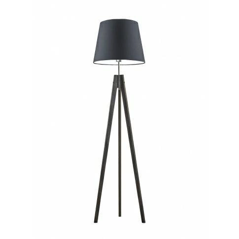 Lampa podłogowa ARUBA abażur grafitowy stelaż hebanowy