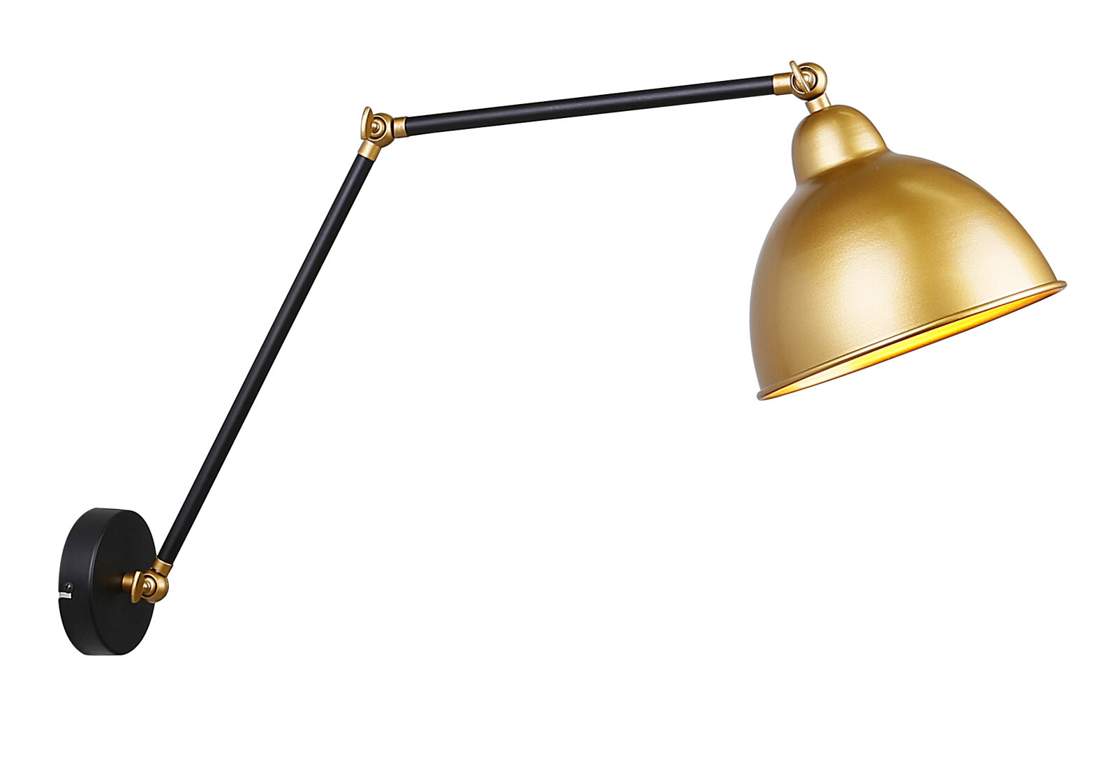 Kinkiet Truck lampa czarny+złoty 1x40W E27 klosz złoty