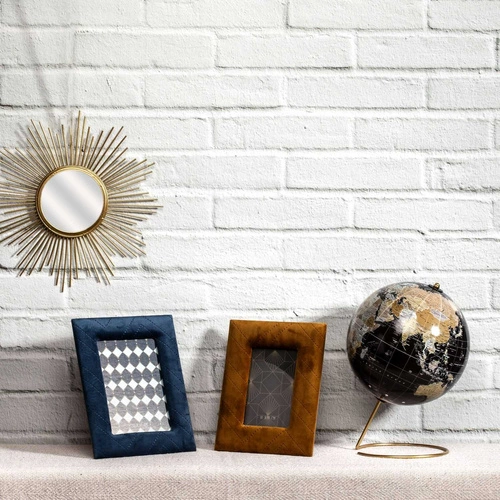 Intesi globus dekoracyjny czarny metalowy glamour retro ozdobny do salonu lub gabinetu 29 cm