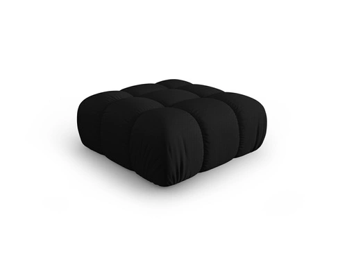 Pufa Bellis Black 3D czarna pikowana do salonu nowoczesna tapicerowana kwadratowa 94x94 cm