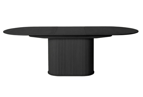 Stół rozkładany Lano owalny czarny dąb 95x180-230cm nowoczesny do jadalni