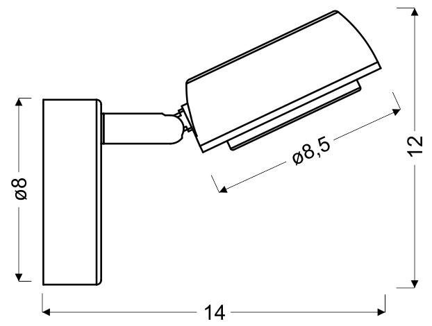 Kinkiet ścienny LED Mild szary nowoczesny regulowany do sypialni i salonu CANDELLUX