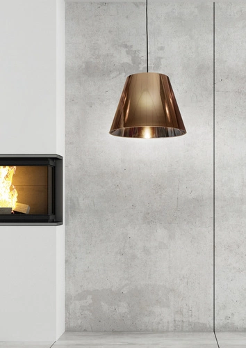 Lampa wisząca Platino 1 miedziana 35 cm glamour do salonu i jadalni CANDELLUX