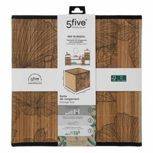 Pudełko bambusowe Blackflo 31x31 do regału Kallax, materiałowe, nowoczesne 5five