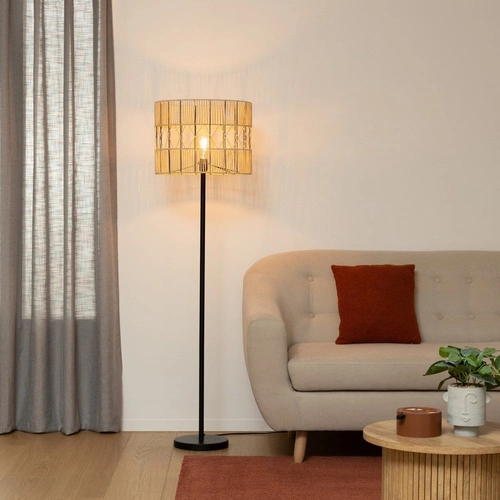Lampa podłogowa Cosy stojąca czarna ażurowa