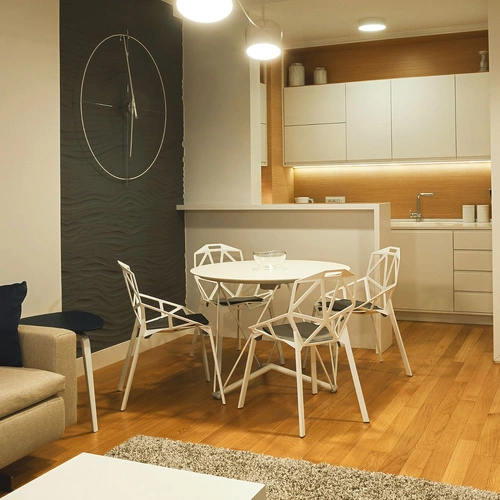 Krzesło do salonu Gap PP inspirowane One Chair Simplet czarne ażurowe sztaplowane nowoczesne