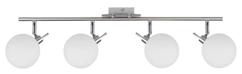 Nowoczesna lampa sufitowa Ghost szklana biała 4-punktowa do salonu i jadalni