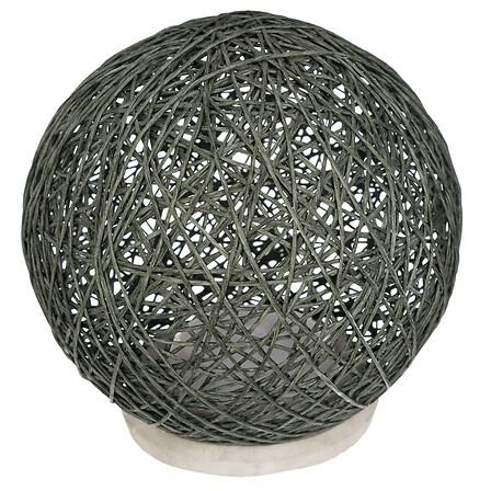 Lampa LED śr. 18,5 cm szara podstawa ciepłe białe światło