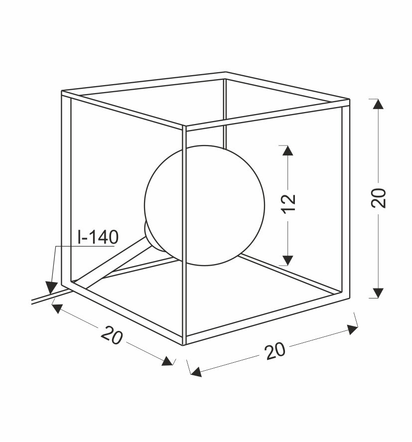 Lampka nocna Weert 200 nowoczesna czarna metalowa do sypialni i salonu Ledea 20 cm