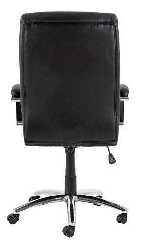 Fotel biurowy ergonomiczny Benson czarny skórzany obrotowy z regulacją do biura