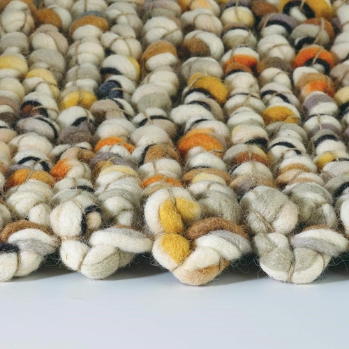 Dywan do salonu wełniany Marble beżowo-brązowy 140x200cm skandynawski ręcznie tkany