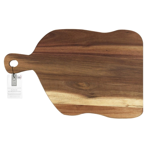Intesi drewniana deska do krojenia z akacjowego drewna 45 cm do serwowania potraw