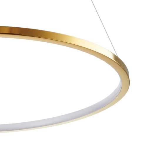 Nowoczesna złota lampa sufitowa LED CIRCLE SLIM 60 cm do salonu i nad stół