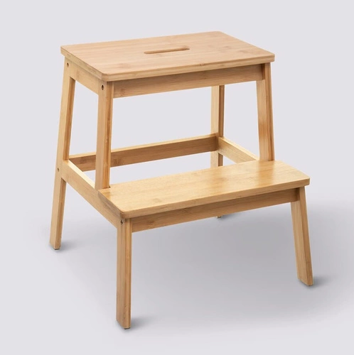 Bambusowy podnóżek ergonomiczny 2-stopniowy 5five simply smart do kuchni i łazienki boho
