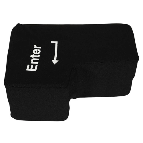Intesi duży przycisk antystresowy klawisz Enter USB do biura, miękki gadżet komputerowy czarny