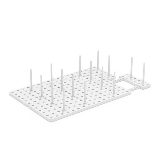 Ociekacz do naczyń Peggy Umbra biały nowoczesny stojący do szuflady z regulacją długości