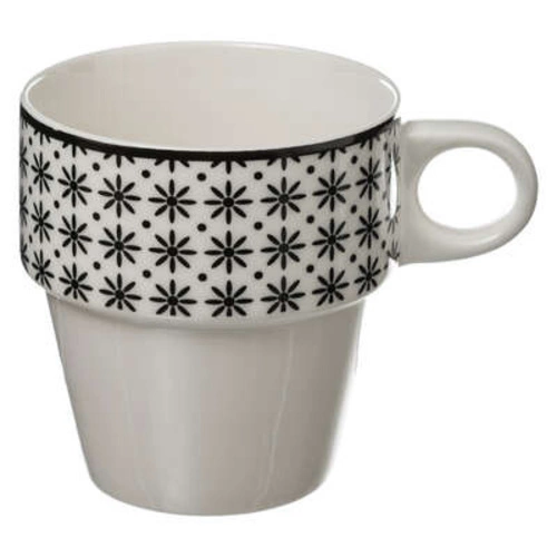 Zestaw 4 kubków ceramicznych Bohemia 260 ml do kawy i herbaty szary 5five simply smart