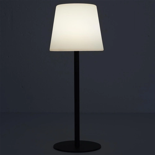 Nowoczesna lampa stołowa LED Intesi czarna z USB i regulacją do salonu i sypialni