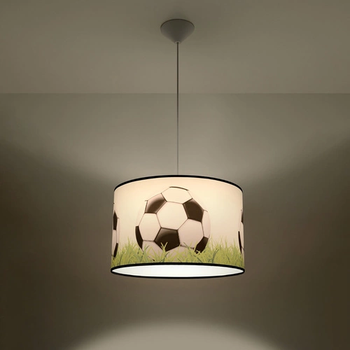 Nowoczesna lampa wisząca FOOTBALL C 40 do pokoju dziecka motyw piłki nożnej 40 cm