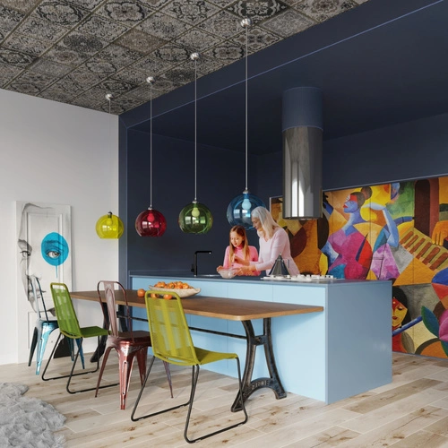 Lampa wisząca kula BALL grafitowa szklana nowoczesna do salonu kuchni jadalni