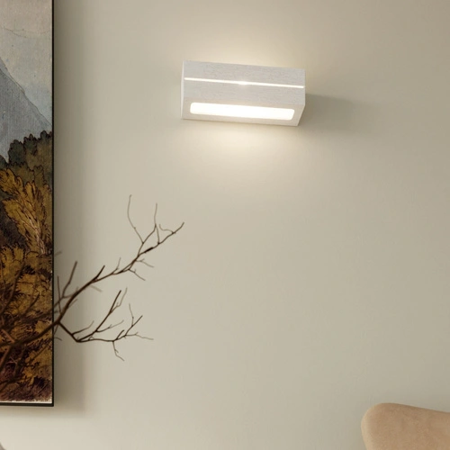 Nowoczesny kinkiet ścienny ceramiczny VEGA LINE Sollux biały do salonu i sypialni 32,5 cm