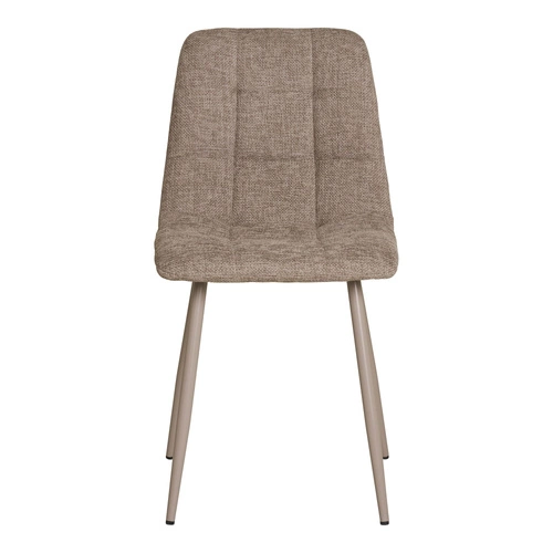 Krzesło tapicerowane Middelfart Intesi do jadalni loftowe na metalowych nogach taupe