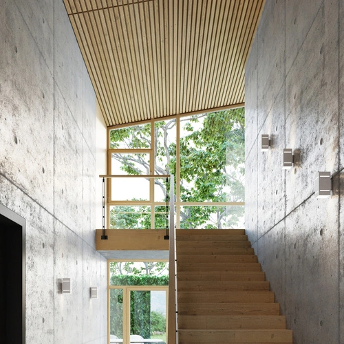 Nowoczesny biały kinkiet ścienny Blocco Sollux Lighting do sypialni i salonu z aluminium