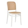 Krzesło do jadalni Antonio białe z tworzywa sztaplowane, styl thonet, łatwe czyszczenie Intesi