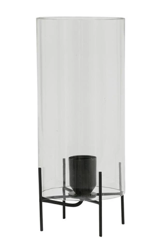 Lampa stołowa Burnaby czarna szklana nowoczesna do salonu i sypialni Light&Living 36 cm