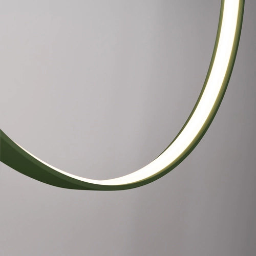 Nowoczesna lampa wisząca LED RIO 55 zielona oliwka do jadalni i salonu regulowana