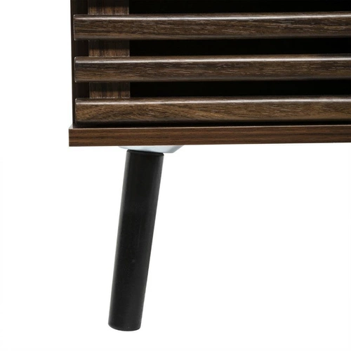 Szafka nocna Asmar 40 cm brązowa z frezowanym frontem, Atmosphera, rustykalna elegancja do sypialni