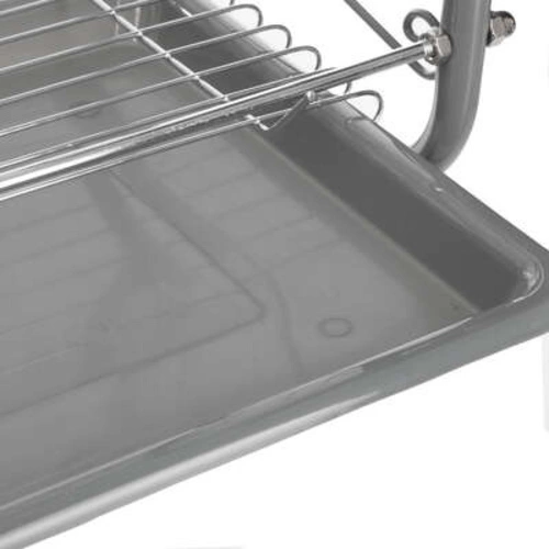 Ociekacz do naczyń dwupoziomowy stal nierdzewna na blat z tacą na sztućce 5five simply smart