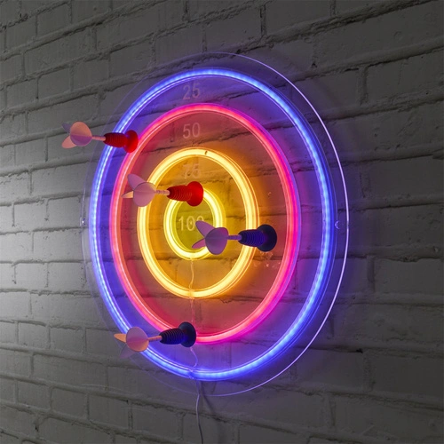Lampka Tarcza z lotkami  LED kolorowa