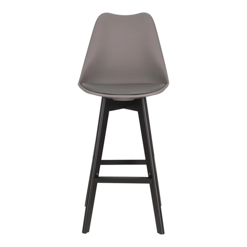 Stołek barowy Norden wood black high PP ciemny szary