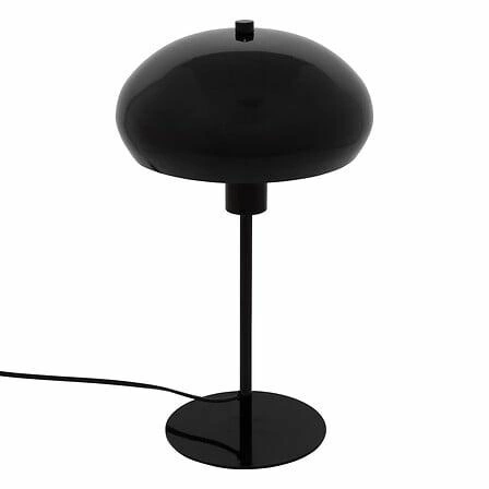 Lampa stołowa Savio czarna nowoczesna metalowa lampka nocna do sypialni Atmosphera 38 cm