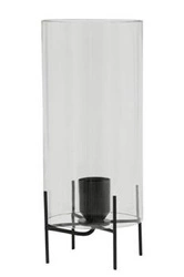 Lampa stołowa Burnaby czarna szklana nowoczesna do salonu i sypialni Light&Living 36 cm