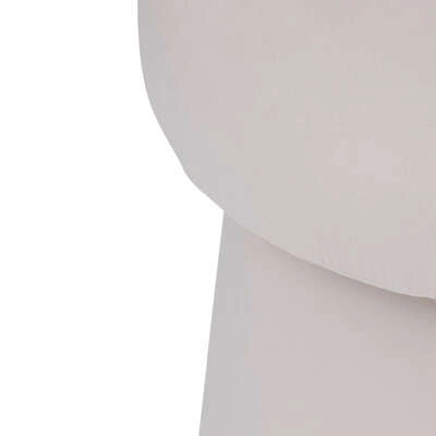 Pufa Noa beżowa okrągła nowoczesna tapicerowana do salonu i przedpokoju Atmosphera 40 cm