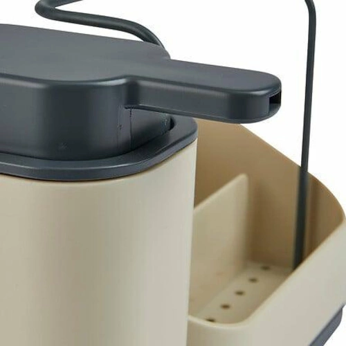 Dozownik na płyn do naczyń i organizer Sink caddy beżowy do kuchni 5five simply smart