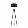 Lampa podłogowa HAITI abażur brązowy stelaż hebanowy