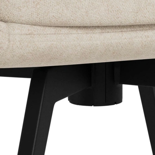 Krzesło Tenna beżowe tapicerowane obrotowe do jadalni i salonu