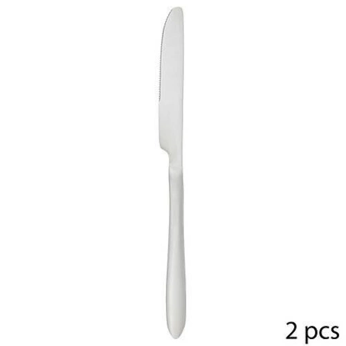 Zestaw 2 noży stołowych Nevis 5five simply smart nowoczesne srebrne sztućce stal nierdzewna zmywarka