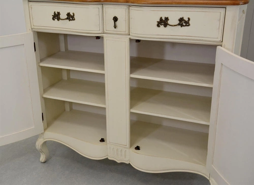 Komoda Oreil 3 szuflady 2 drzwi kremowa