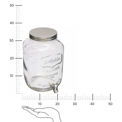 Szklany słój do napojów z kranikiem Yorkshire 8 l na przyjęcie nowoczesny 5five simply smart