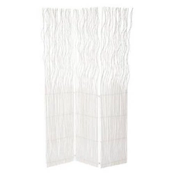 Parawan pokojowy biały drewniany Abel 3-skrzydłowy do salonu i sypialni Atmosphera 180 cm